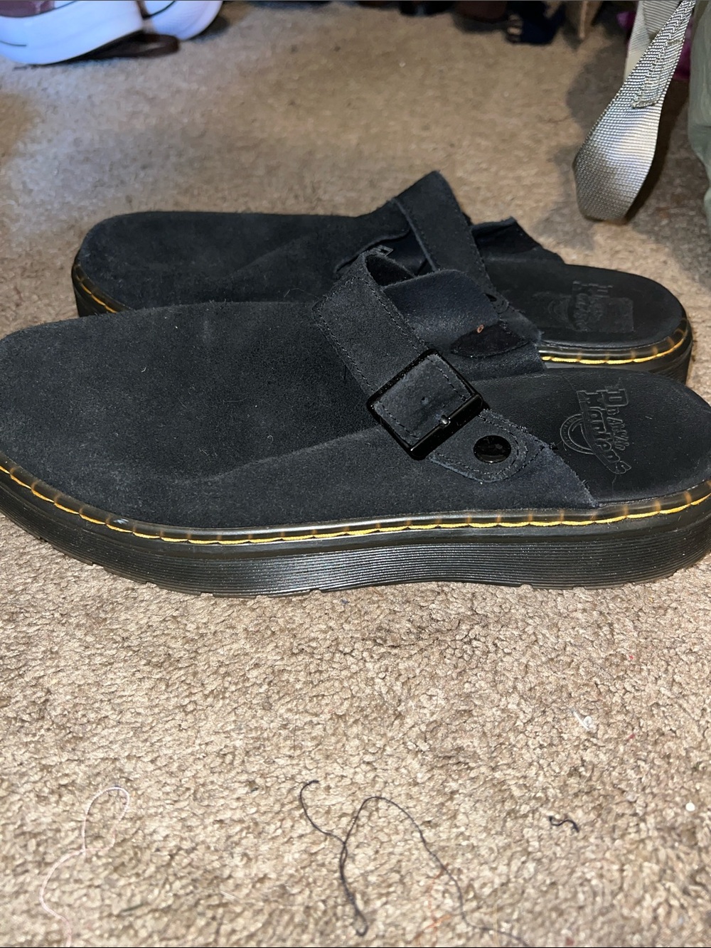 Dr. Martens Jorge suede clogs with convertible strap